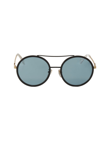 Gucci Gg0061s 021 Round Double Bridge Negro Verde transparente | Sunni...