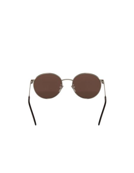 Gucci Gg0944Sa 003 Round Metal Plateado Cafe Transparente | Sunnies.uno