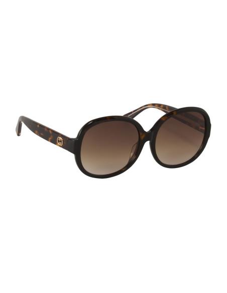 Gucci Gg0080sk 004 Round Oval Care Cafe degradado Original