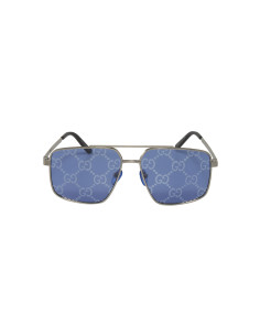 Gucci Gg0941s 004 Fashion Aviator Azul Espejo Plata | Sunnies.uno 2