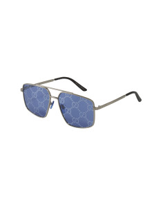 Gucci Gg0941s 004 Fashion Aviator Azul Espejo Plata | Sunnies.uno
