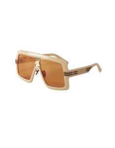 Gucci GG0900S 003 Aviator Oversized Ivory White Orange