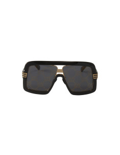 Gucci GG0900S 001 Aviator Oversized Negro Espejo Dorado 2