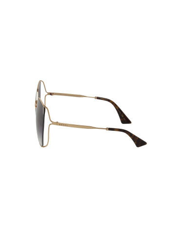 Gucci Gg0817S 001 Geometric Shape Gris degradado Dorado