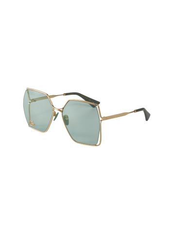 Gucci Gg0817S 003 Geometric Shape Verde Dorado
