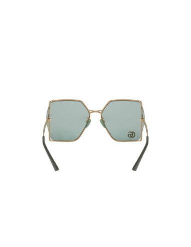Gucci Gg0817S 003 Geometric Shape Verde Dorado