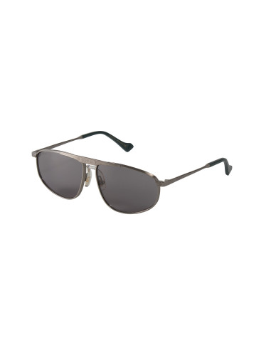 Gucci Gg0841s 002 Aviator Square Gris Plateado Original | Sunnies.uno
