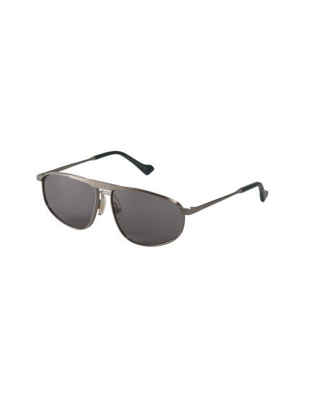 Gucci Gg0841s 002 Aviator Square Gris Plateado Original | Sunnies.uno