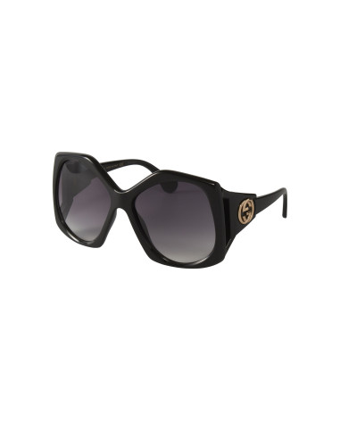 Gucci GG0875S 001 Heptagon Oversized Negro Degradado Dorado  | Sunni...