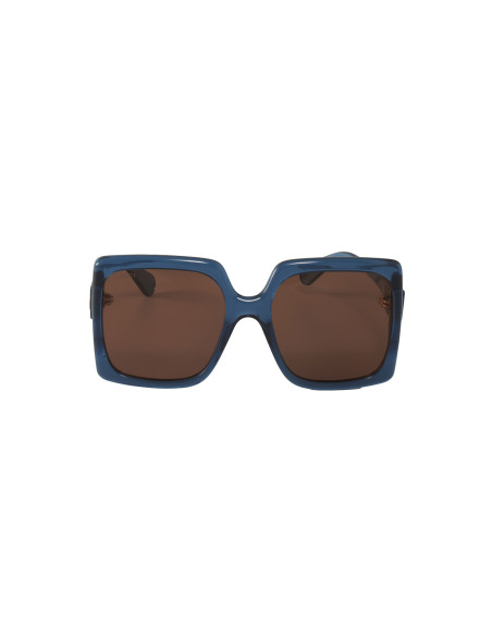 Gucci GG0876S 004 Square Oversized Azul transparente Cafe  | Sunni...