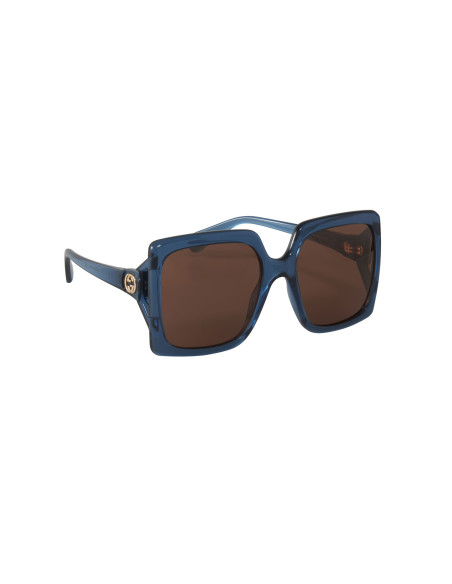 Gucci GG0876S 004 Square Oversized Azul transparente Cafe  | Sunni...