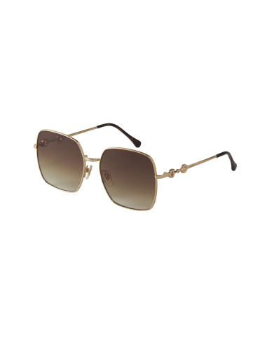 Gucci GG0879S 002 Square Shape Cafe Degradado Dorado | Sunn...