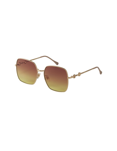 Gucci GG0879S 004 Square Shape Gold Brow Shaded
