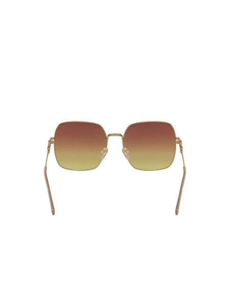 Gucci GG0879S 004 Square Shape Gold Brow Shaded