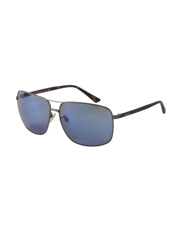 Gucci Gg0065sk 003 Aviador Azul Espejo Plateado Original | Sunnies.uno