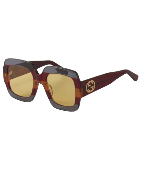 Gucci Gg0178s 002 Oversized Square Rojo Azul Cafe Original | Sunnie...