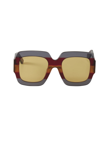 Gucci Gg0178s 002 Oversized Square Rojo Azul Cafe Original | Sunnie...