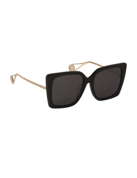 Gucci GG0435S 001 Square Shape Black Grey