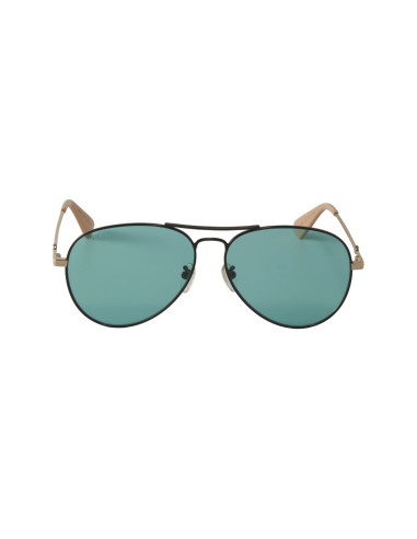 Gucci Gg0515s 005 Aviator Sunglasses Verde Transparente Negr | Sunn...