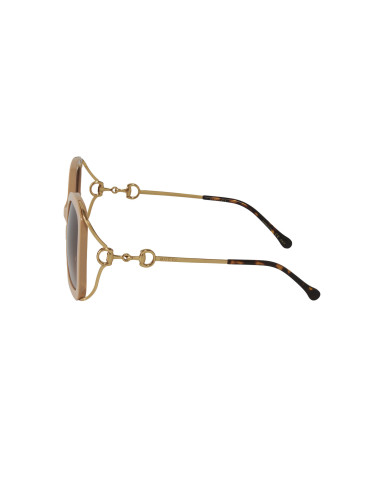 Gucci GG1021s 003 Square Shape Beige Cafe degradado