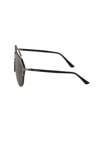 Gucci GG0584S 001 Aviator Square Negro Plateado Original | Sunnies.uno