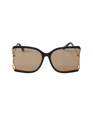 Gucci GG0592SK 002 Square Shape Naranja Transparente Negro
