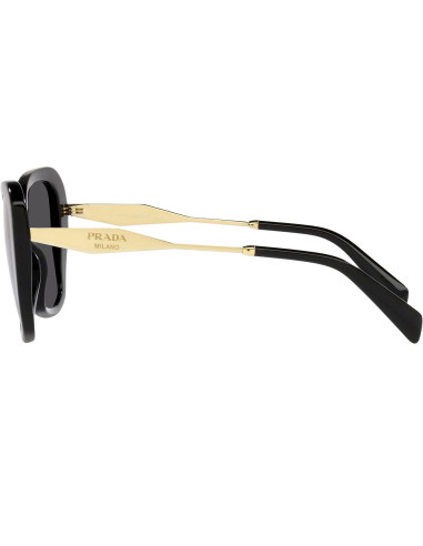 Prada SPR 03Y 1AB-5S0 Square Shape Black Gold