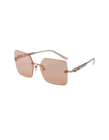 Gucci GG0644S 003 Square Shape Rosa Transparente Plata