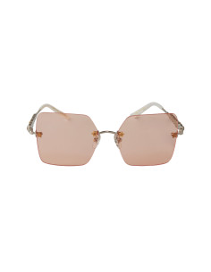 Gucci GG0644S 003 Square Shape Rosa Transparente Plata 2