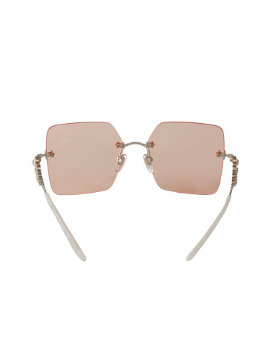 Gucci GG0644S 003 Square Shape Rosa Transparente Plata