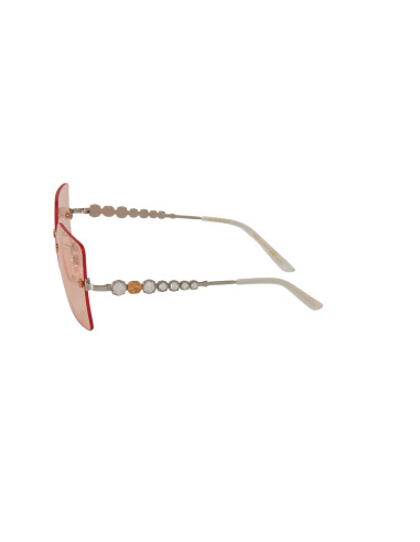 Gucci GG0644S 003 Square Shape Rosa Transparente Plata