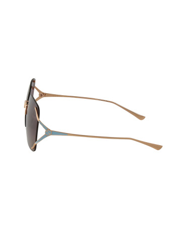 Gucci GG0646S 003 Square Shape Vino Degradado Dorado