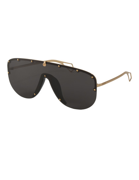 Gucci GG0667S 001 Aviator Fashion Negro Dorado Original