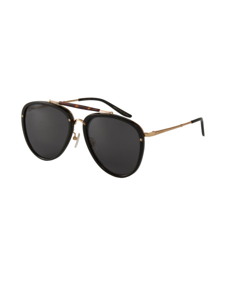 Gucci GG0672S 001 New Aviator Negro Dorado Original