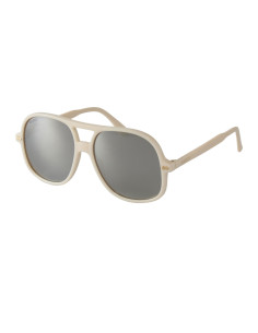 Gucci GG0706S 003 New Aviator Plata Espejo Beige Original | Sunni...