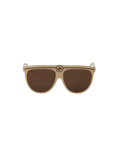 Gucci Gg0732S 002 Fashion Aviator Ivory White Cafe transparente | Sunnies.UNO 2