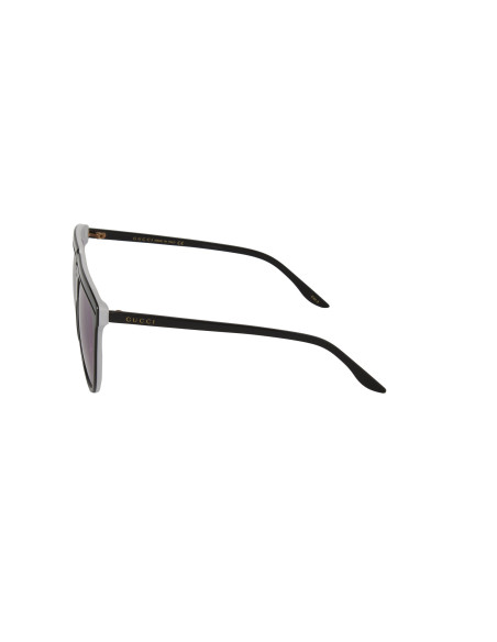 Gucci Gg0732S 004 Fashion Aviator Ivory Black Lila transparente | Sunnies.UNO