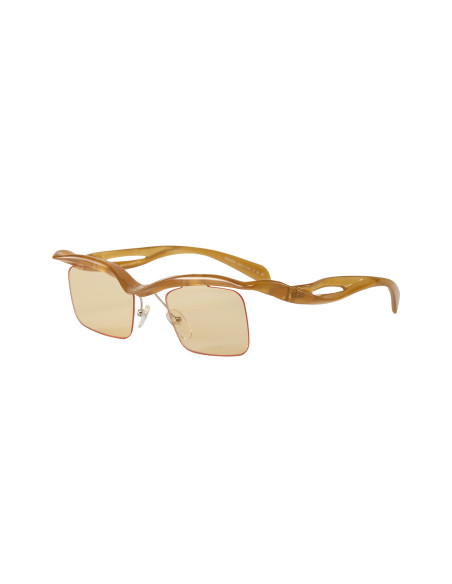Prada SPR A15 13S-80E Morph Small Square Shape Cognac