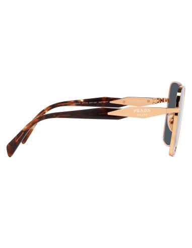 Prada SPR 64Z SVF-09T Square Shape Pink Gold Tortoise