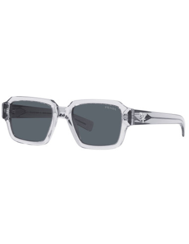 Prada SPR 02ZS U43-0A9 Square Shape Transparent Grey Blue