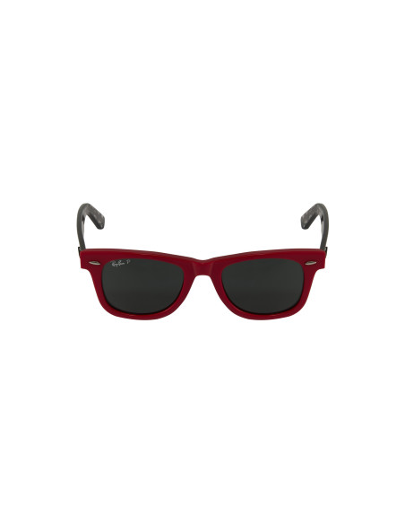 Ray Ban Rb2140 1243p2 Wayfarer Polarizado Ciruela Rojo Carey | Sunn...
