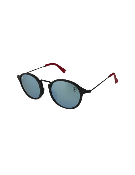 Ray Ban Rb2447nm F60230 Scuderia Ferrari Round Plata espejo | Sunni...
