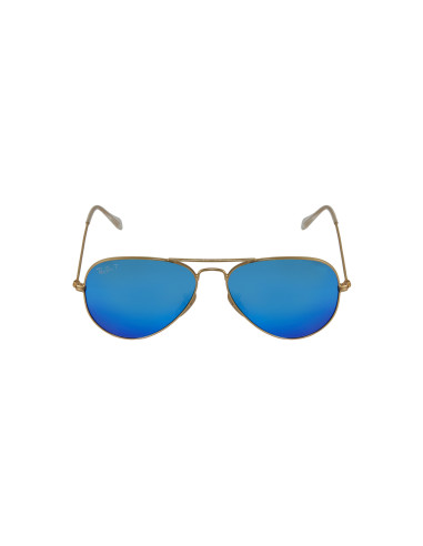 Ray Ban Rb3025 112/4l Aviator Azul Espejo Polarizado Dorado | Sunni...