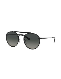 Ray Ban Rb3614n 148/11 Round Double Bridge Blaze Negro Gris degrada...