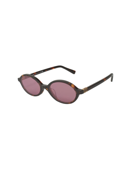Miu Miu MU 04ZS VAU-5OD Oval Shape Tortoise Wine
