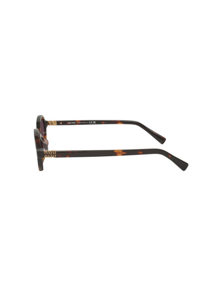 Miu Miu MU 04ZS VAU-5OD Oval Shape Tortoise Wine