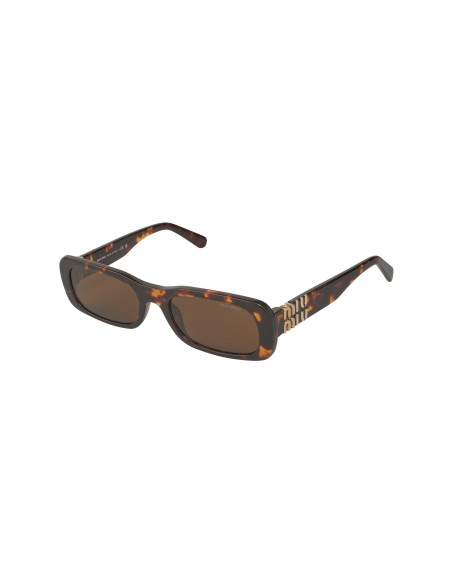 Miu Miu MU 08Z VAU-06B rectangle shape Tortoise Gold