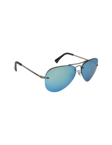 Ray Ban RB3449 004/55 Aviator Azul Espejo Negro