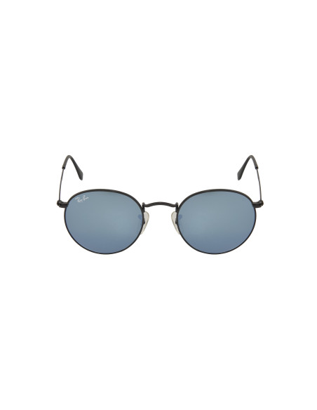 Ray Ban RB3447 002/30 Round Metal Negro Plata Espejo Original | Sun...