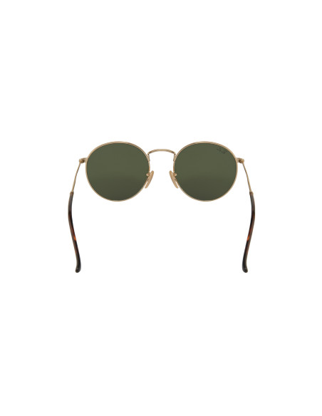 Ray Ban Rb3447N 001/8o Round Metal Flat Lila Espejo Dorado | Sunnie...